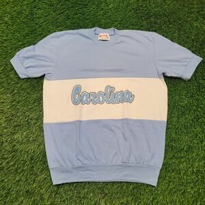 Vintage 80s Nutmeg Mills UNC Short Sleeve Blouson Shirt Womens L USA